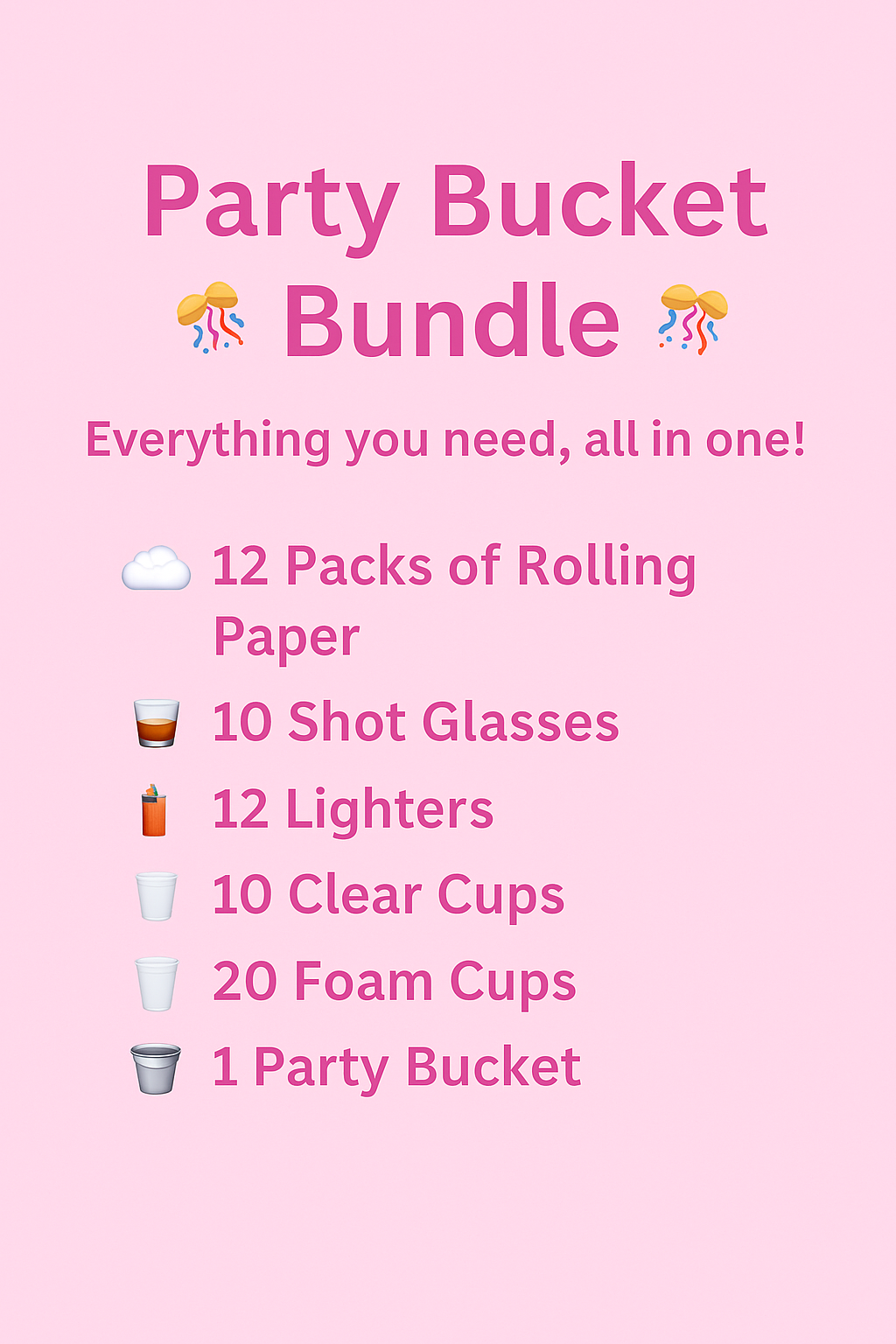 🎉 Adult Party Bucket Bundle